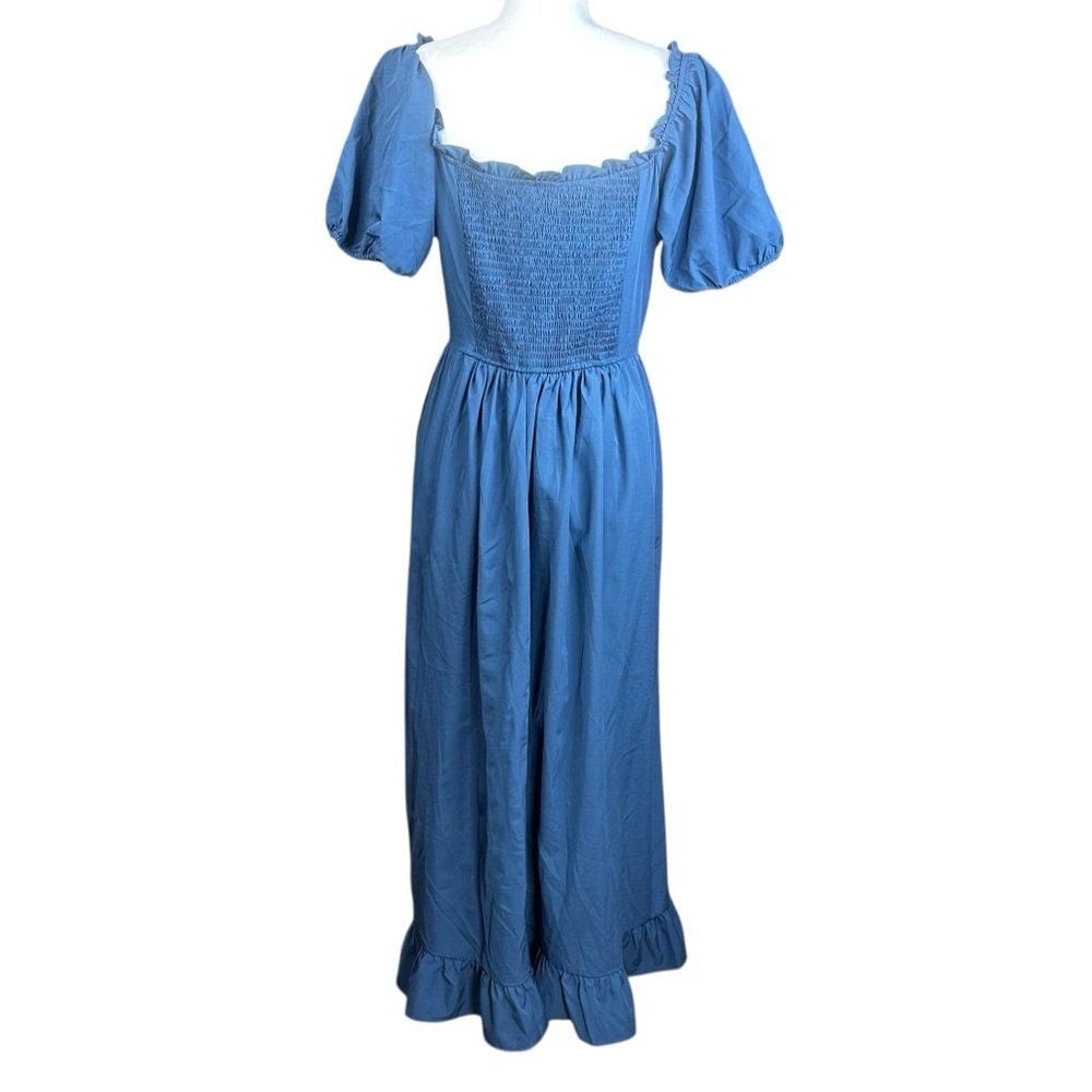 Scarlett Darkness Milkmaid Steampunk Fairy Dress L Smocked Ruffles Victorian - Picture 4 of 16